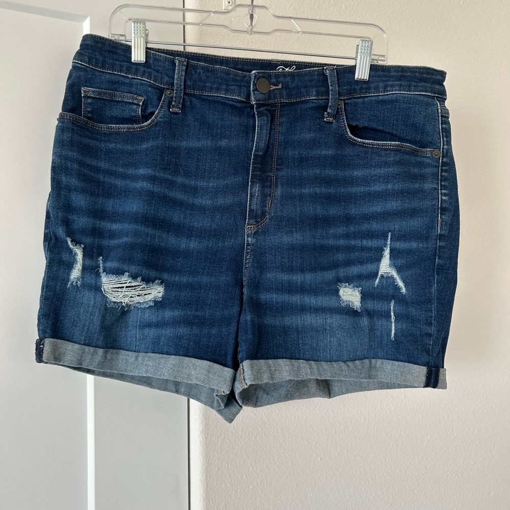 Universal Thread Dark Blue Distressed Jean Shorts